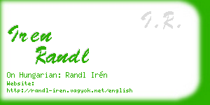 iren randl business card